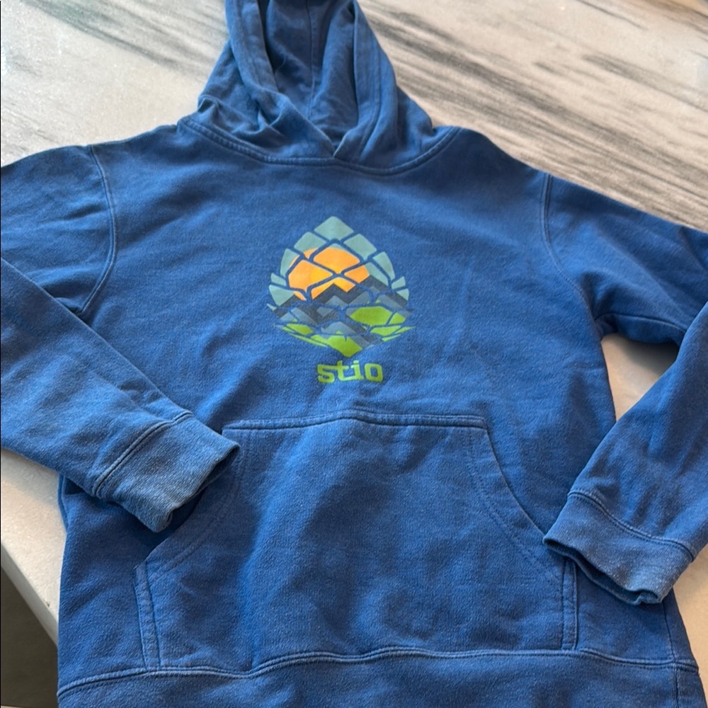 Stio Blue Graphic Men's Hoodie